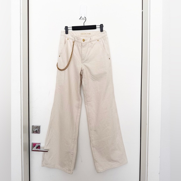 Michael Kors Relaxed Wide-Leg Jeans in Natural Wash Size 2 - Picture 4 of 9
